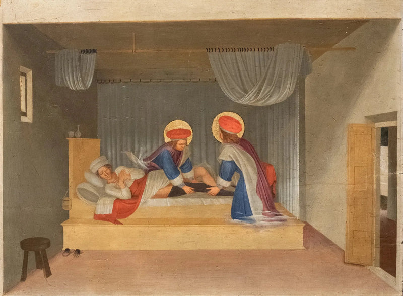 Uzdrowienie Justyniana przez świętych Cezara i świętych Damiana - Fra Angelico