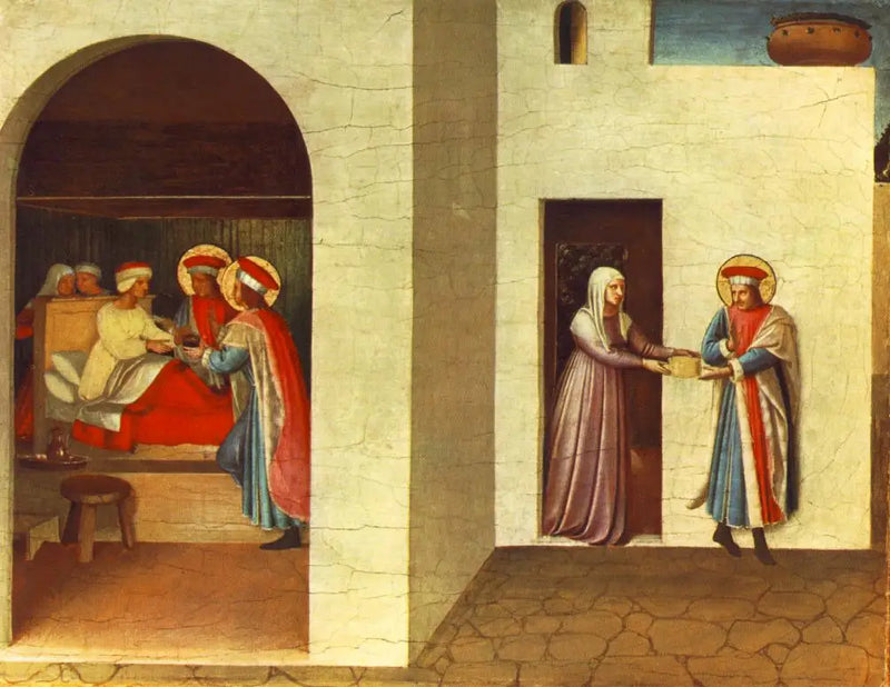 Uzdrowienie Palladii przez świętych Cezarego i Damiana - Fra Angelico