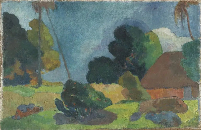 Chata pod palmami - Paul Gauguin