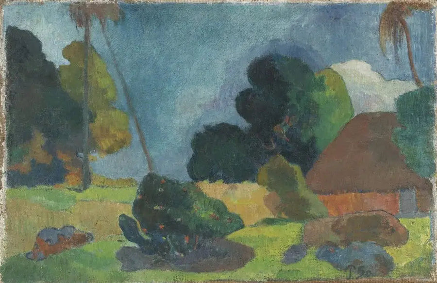 Chata pod palmami - Paul Gauguin