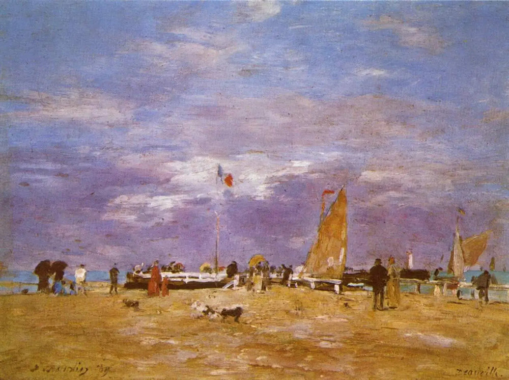 La Jetée de Deauville - Eugène Boudin image 1 reproduction d’œuvre d’art à l’huile