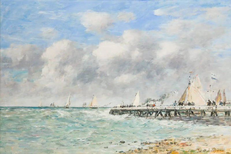 Molo w Trouville - Eugène Boudin