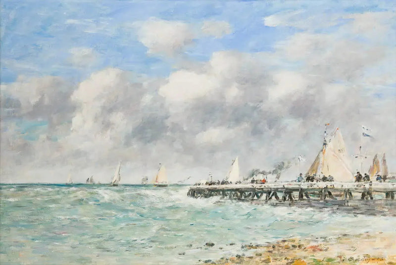 Molo w Trouville - Eugène Boudin
