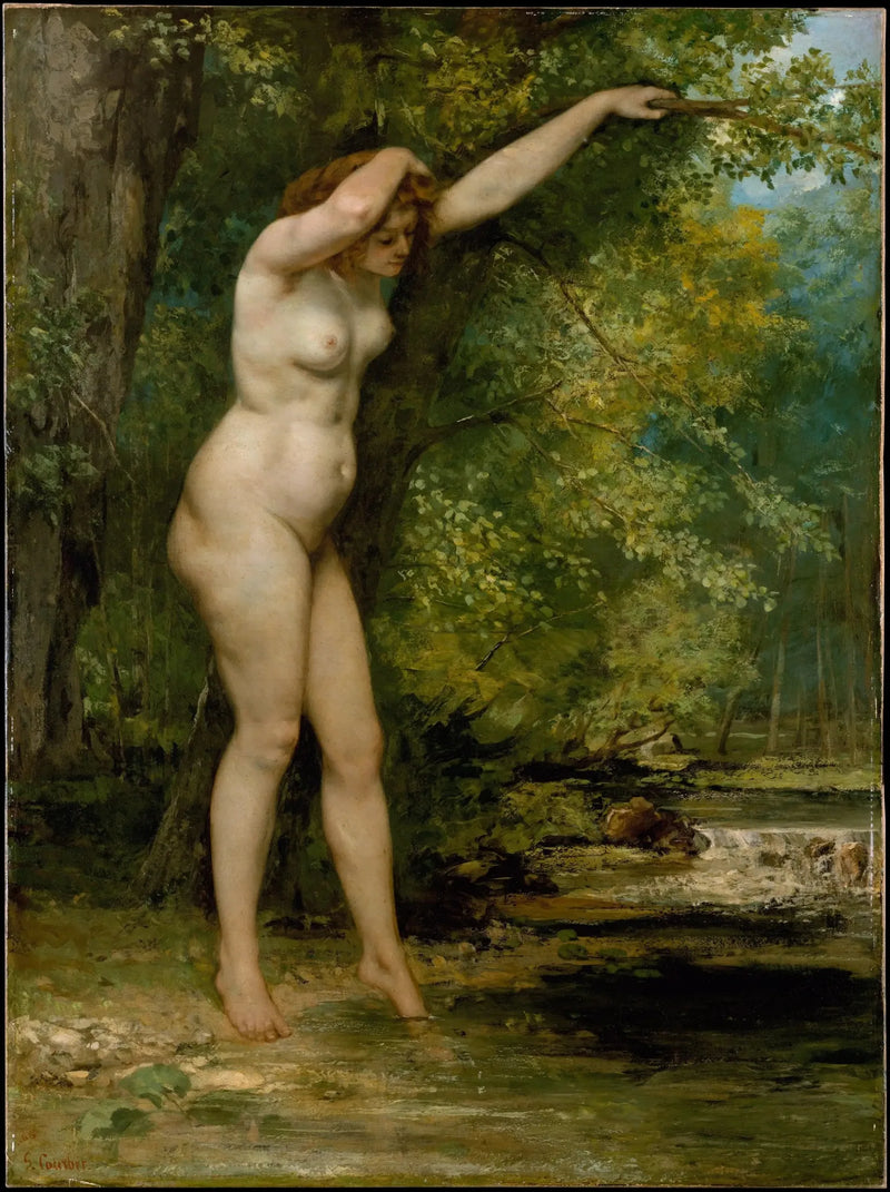 Młoda Pływaczka - Gustave Courbet
