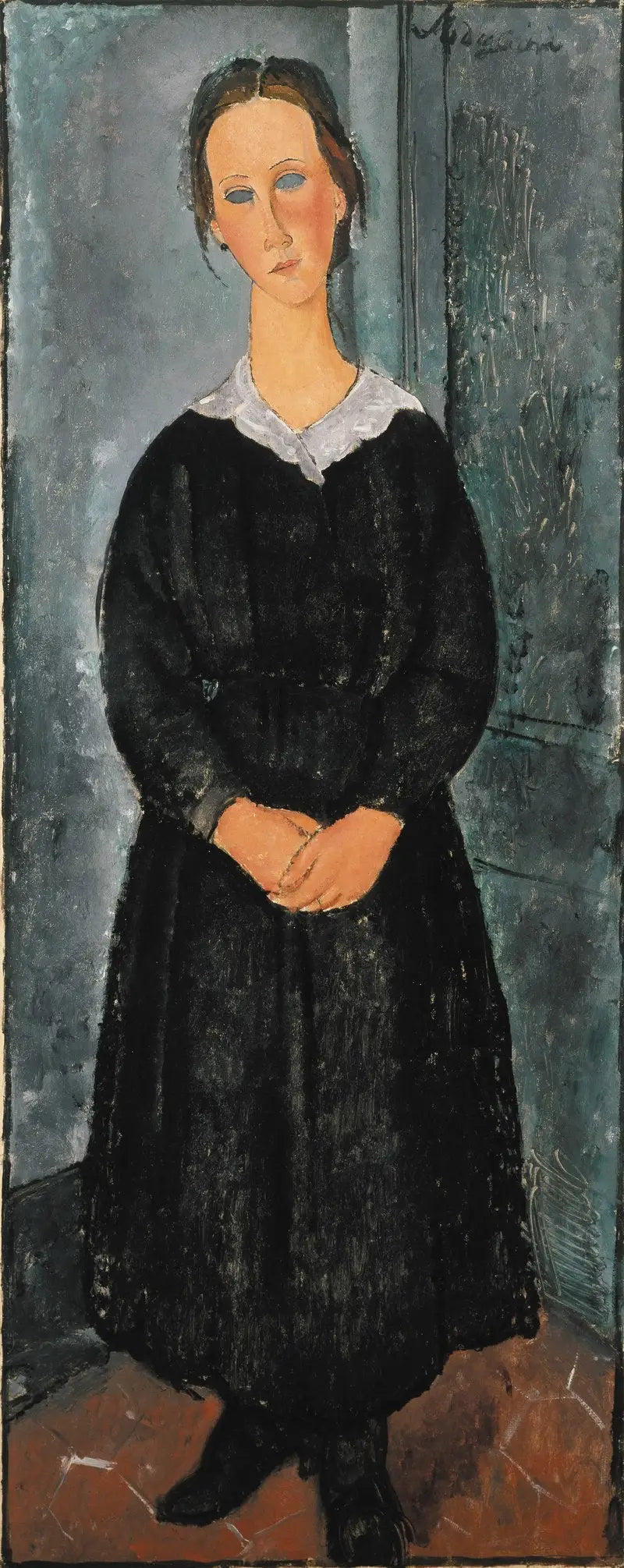 Reproduction du tableau « La Jeune Bonne - Amedeo Modigliani » par Alpha Reproduction en peinture à l’huile