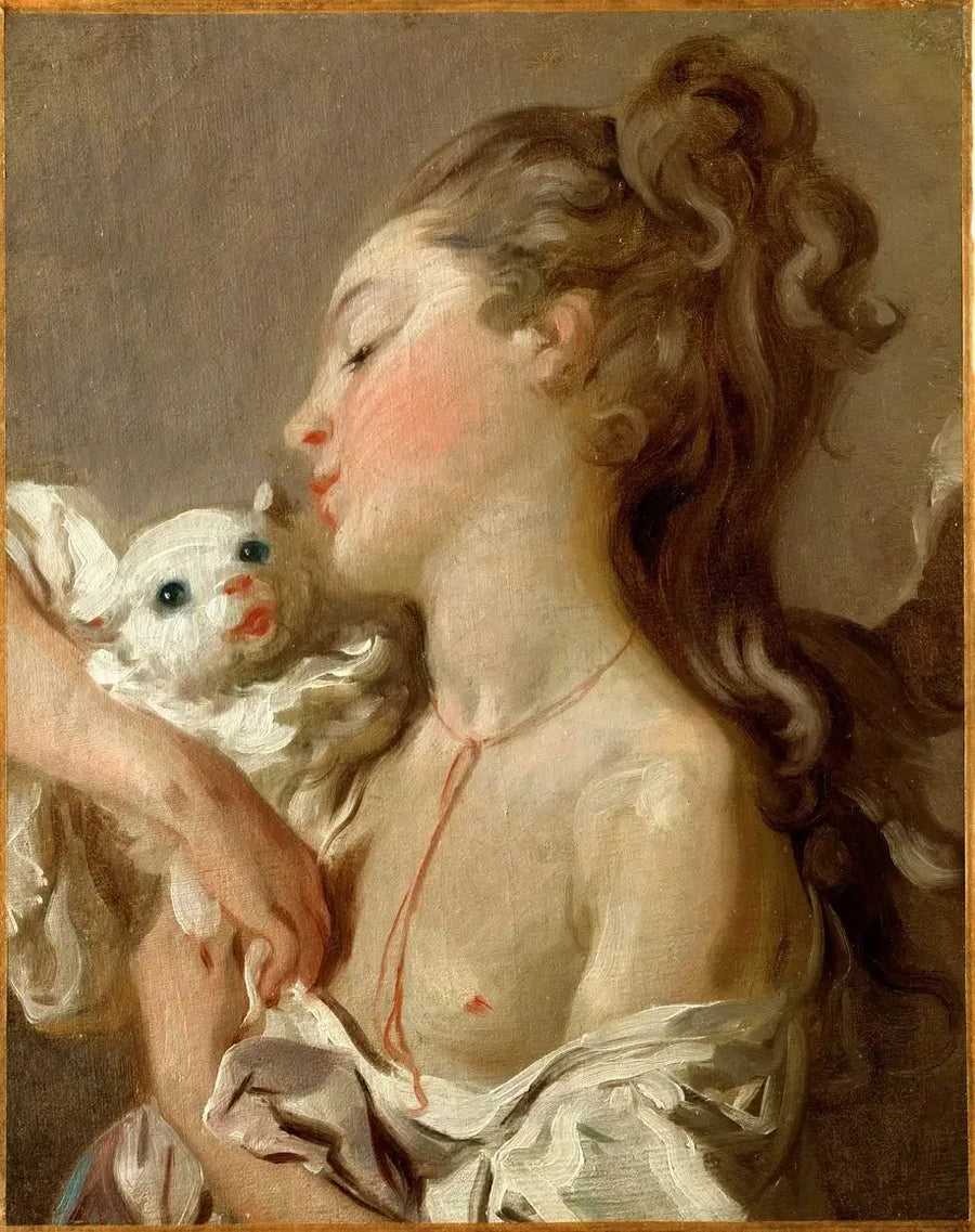 Młoda dziewczyna z kotem - Jean-Honoré Fragonard