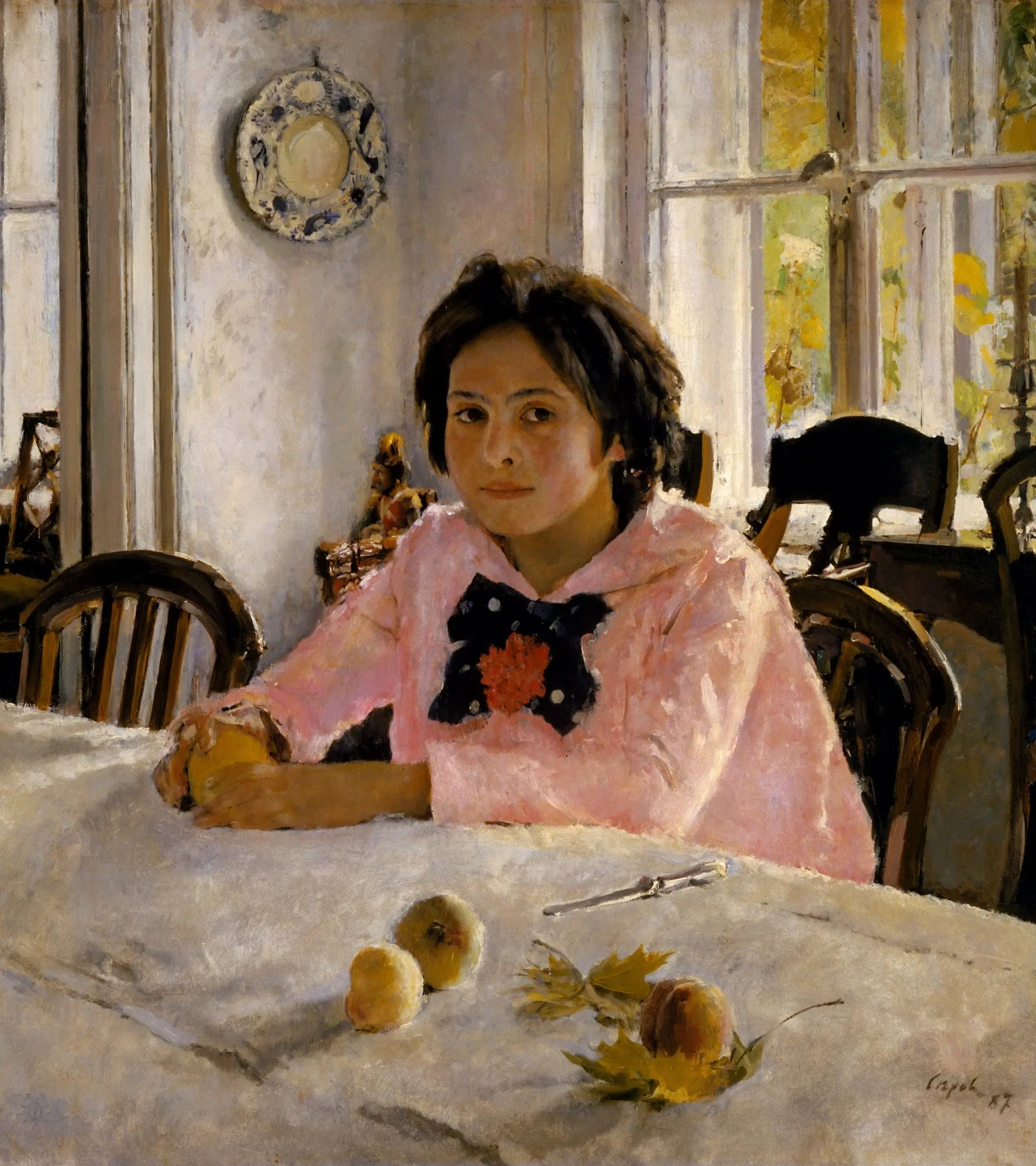 La Jeune Fille aux pêches - Valentin Serov image 1 reproduction de peinture à l’huile