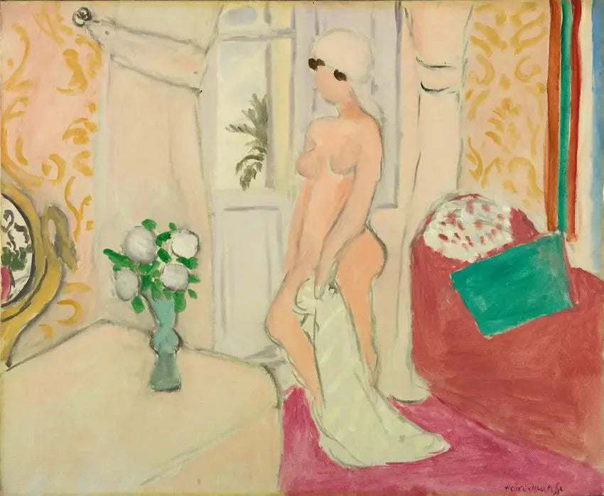 Młoda dziewczyna i wazon z kwiatami - Henri Matisse