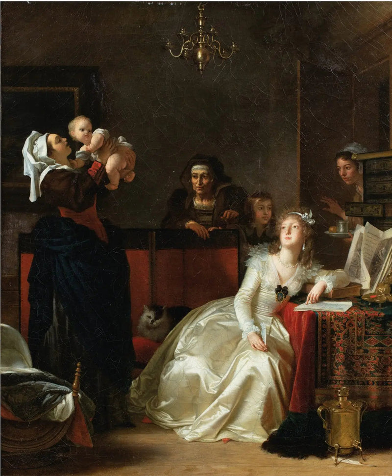 Wykształcona młoda matka - Jean-Honoré Fragonard