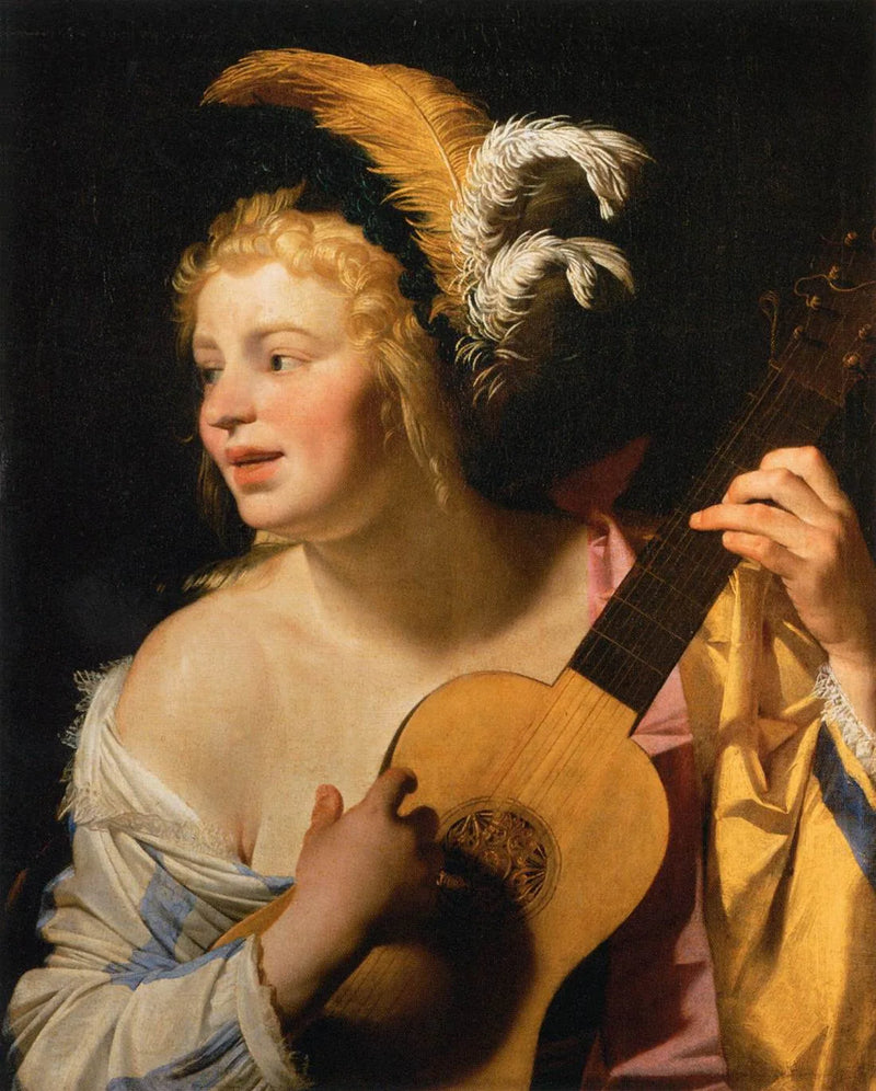 Gitarzystka - Gerrit van Honthorst