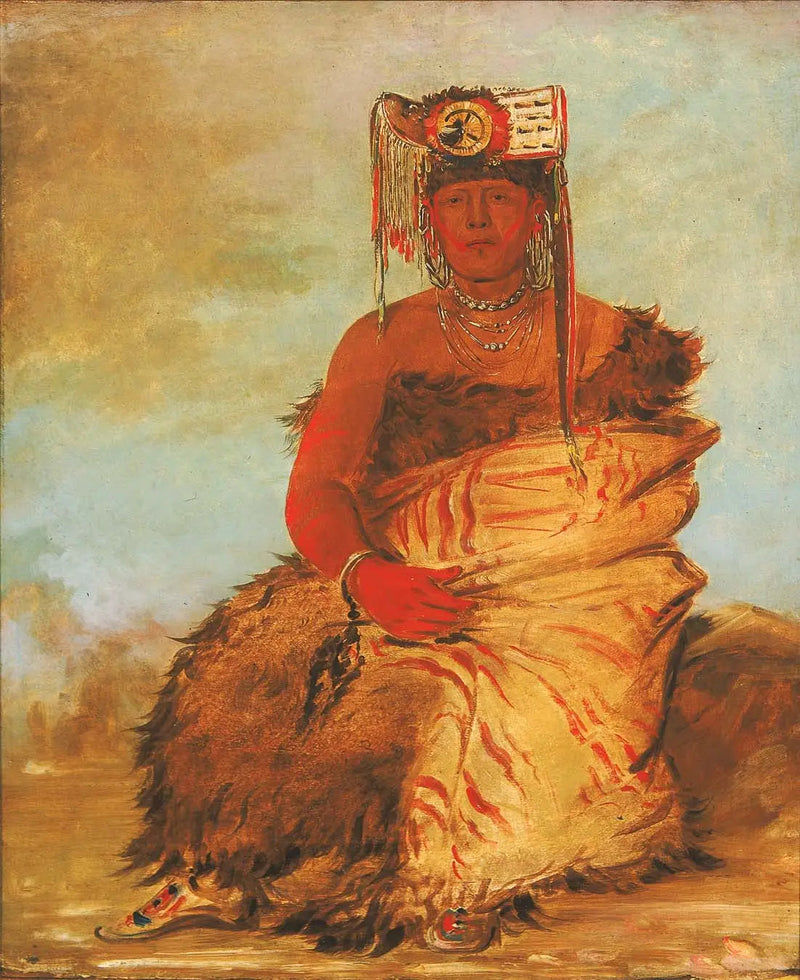 La-kée-too-wi-rá-sha, mały szef, wojownik Tapage Pawnee - George Catlin