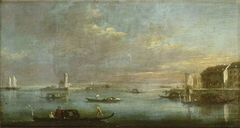 Laguna wenecka o zachodzie słońca - Francesco Guardi