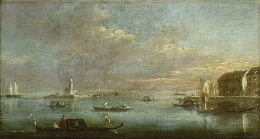 Laguna wenecka o zachodzie słońca - Francesco Guardi