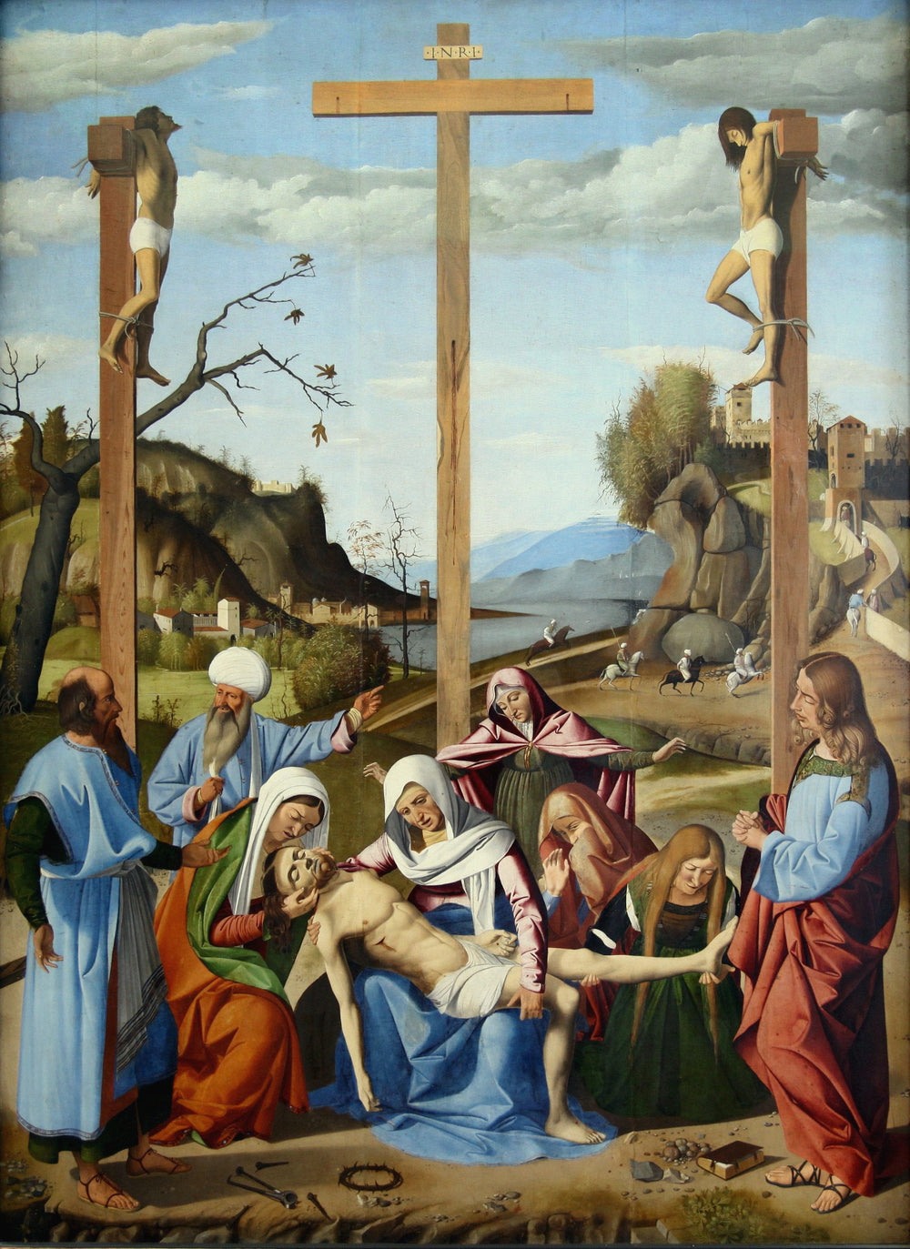 La lamentation sur le corps du Christ mort. - Marco Basaiti - Alpha Reproduction