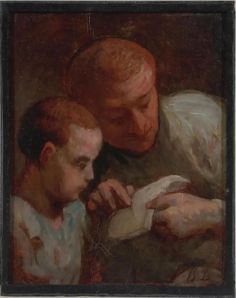 Lekcja czytania - Honoré Daumier