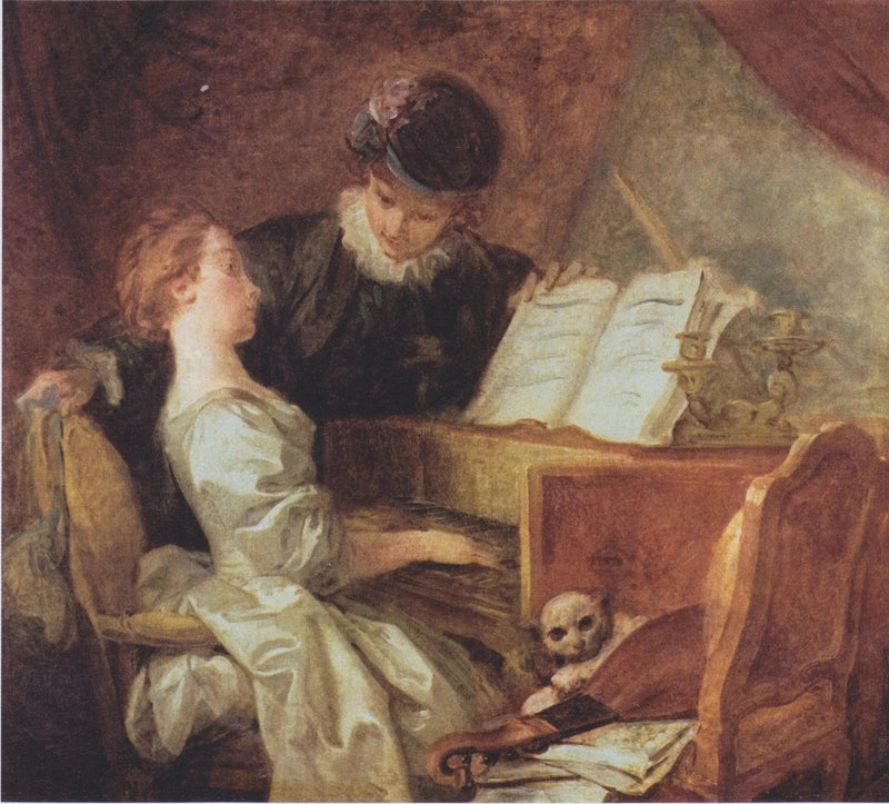 Lekcja muzyki - Jean-Honoré Fragonard