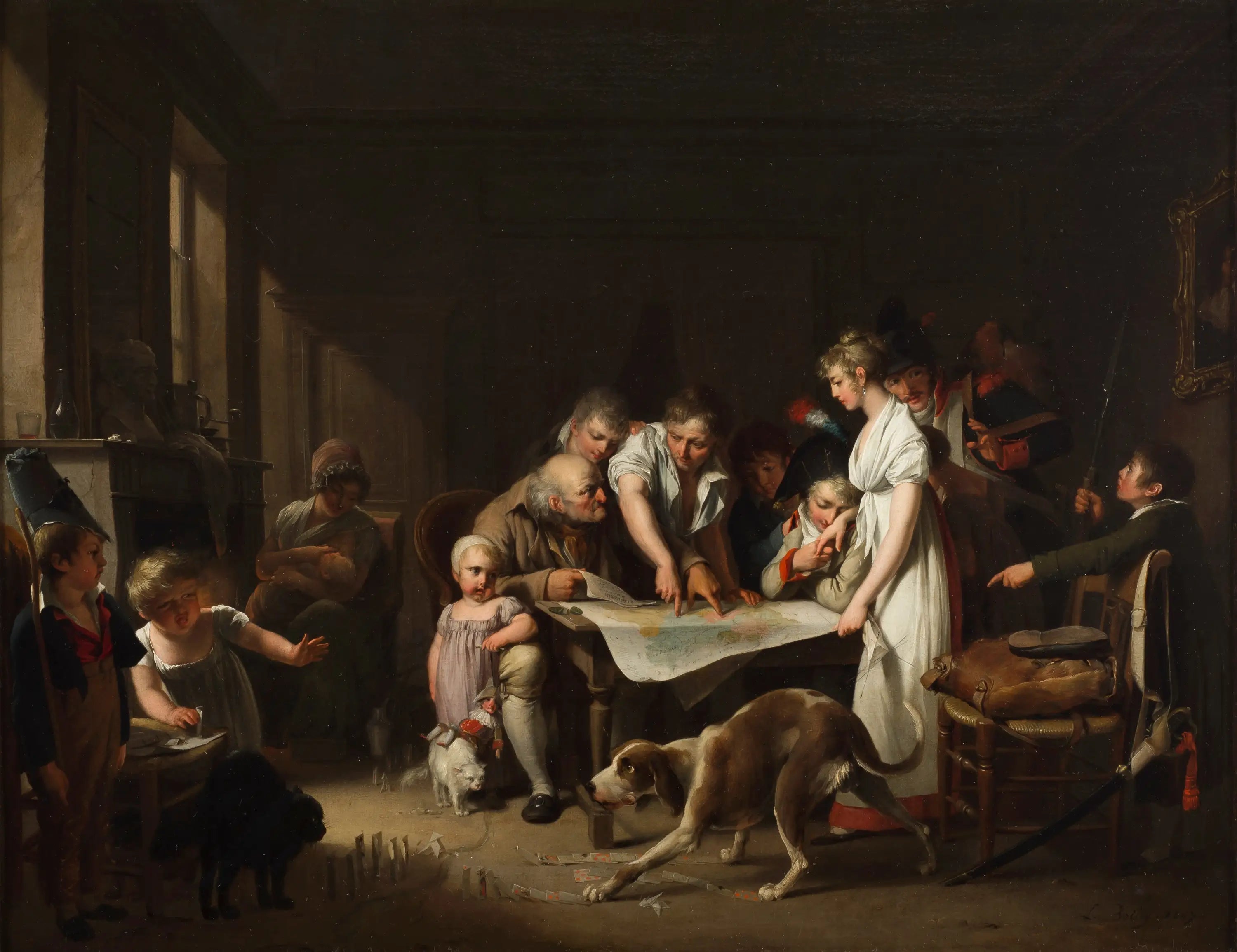 La Lecture du Bulletin de la grande armée - Louis-Léopold Boilly - Alpha Reproduction
