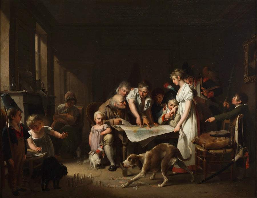 Czytanie Biuletynu Wielkiej Armii - Louis-Léopold Boilly
