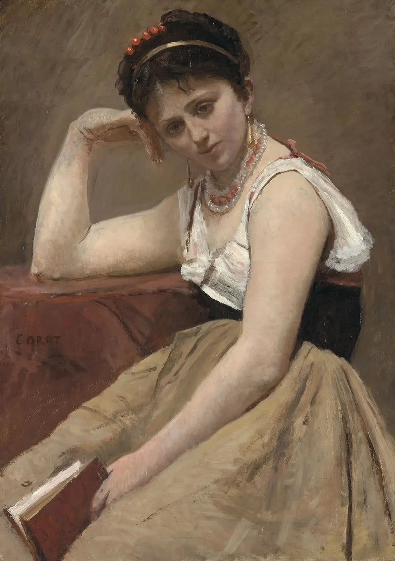 Przerwana lektura - Jean-Baptiste Camille Corot