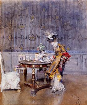 La lettre - Giovanni Boldini image 1 reproduction d’œuvre d’art à l’huile