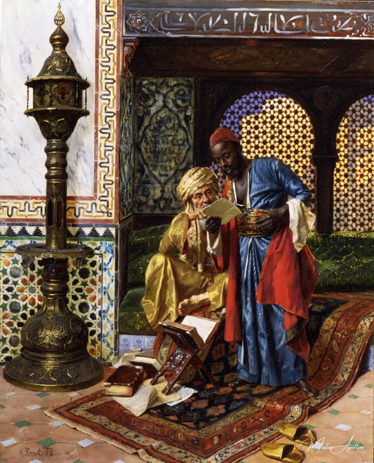 La lettre - Rudolf Ernst - Reproductions de tableaux et peintures haut de gamme