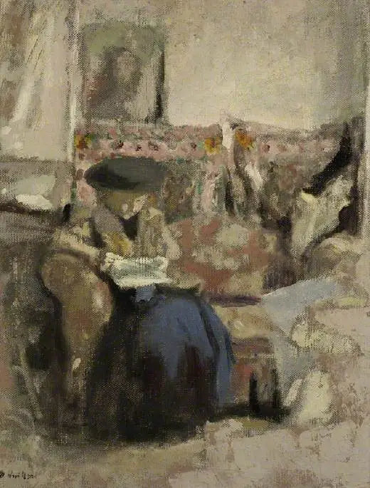 Czytelniczka na poduszce - Édouard Vuillard