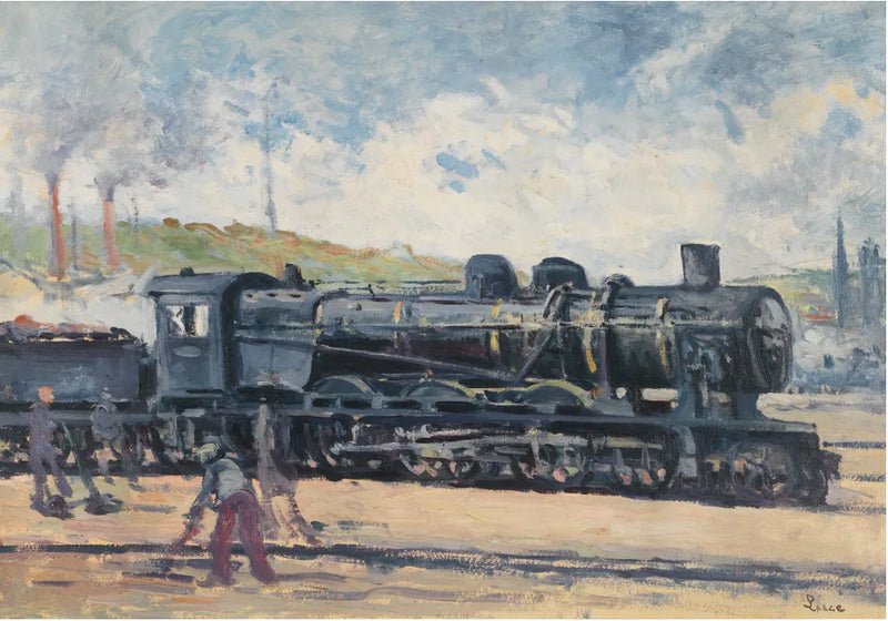 Lokomotywa, okolice Charleroi - Maximilien Luce