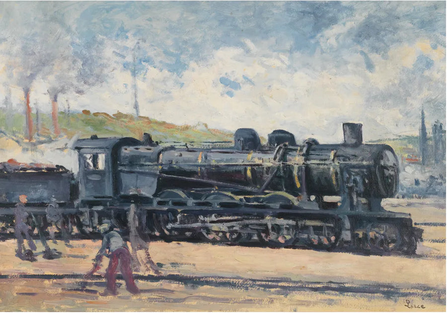 Lokomotywa, okolice Charleroi - Maximilien Luce