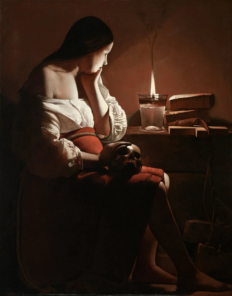 Madeleine z dymiącym płomieniem - Georges de La Tour
