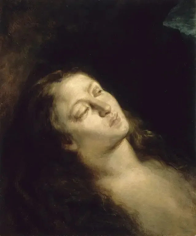 La Madeleine dans le désert - Eugène Delacroix image 1 copie de tableau peinte à la main