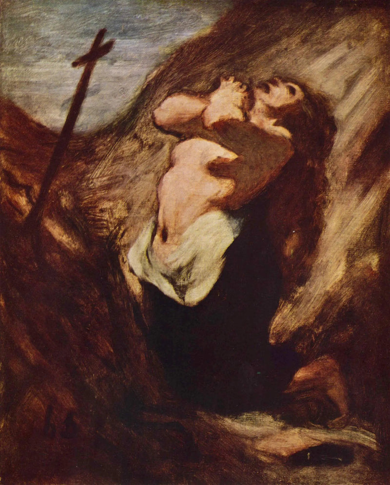 Madeleine w modlitwie - Honoré Daumier