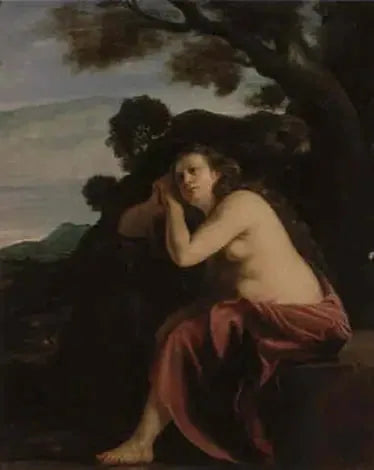 Pokutująca Madeleine w krajobrazie - Artemisia Gentileschi