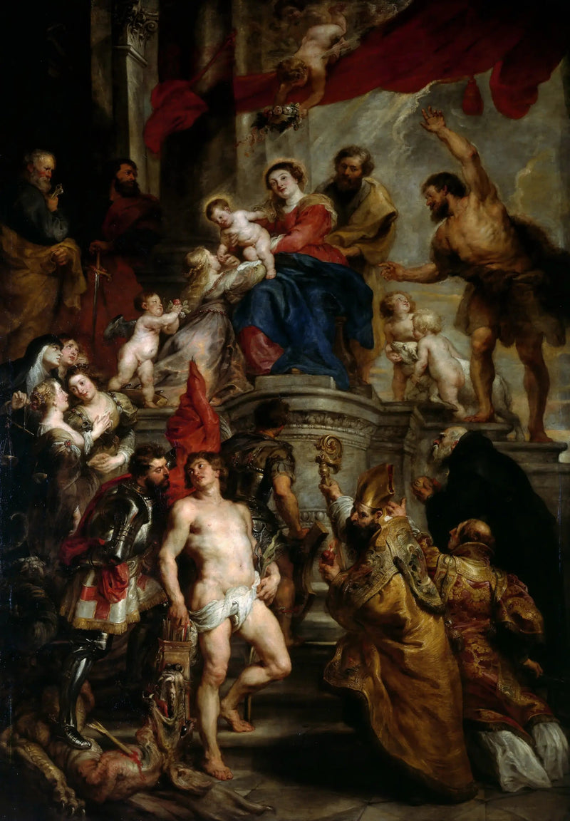 Madonna z świętymi - Peter Paul Rubens
