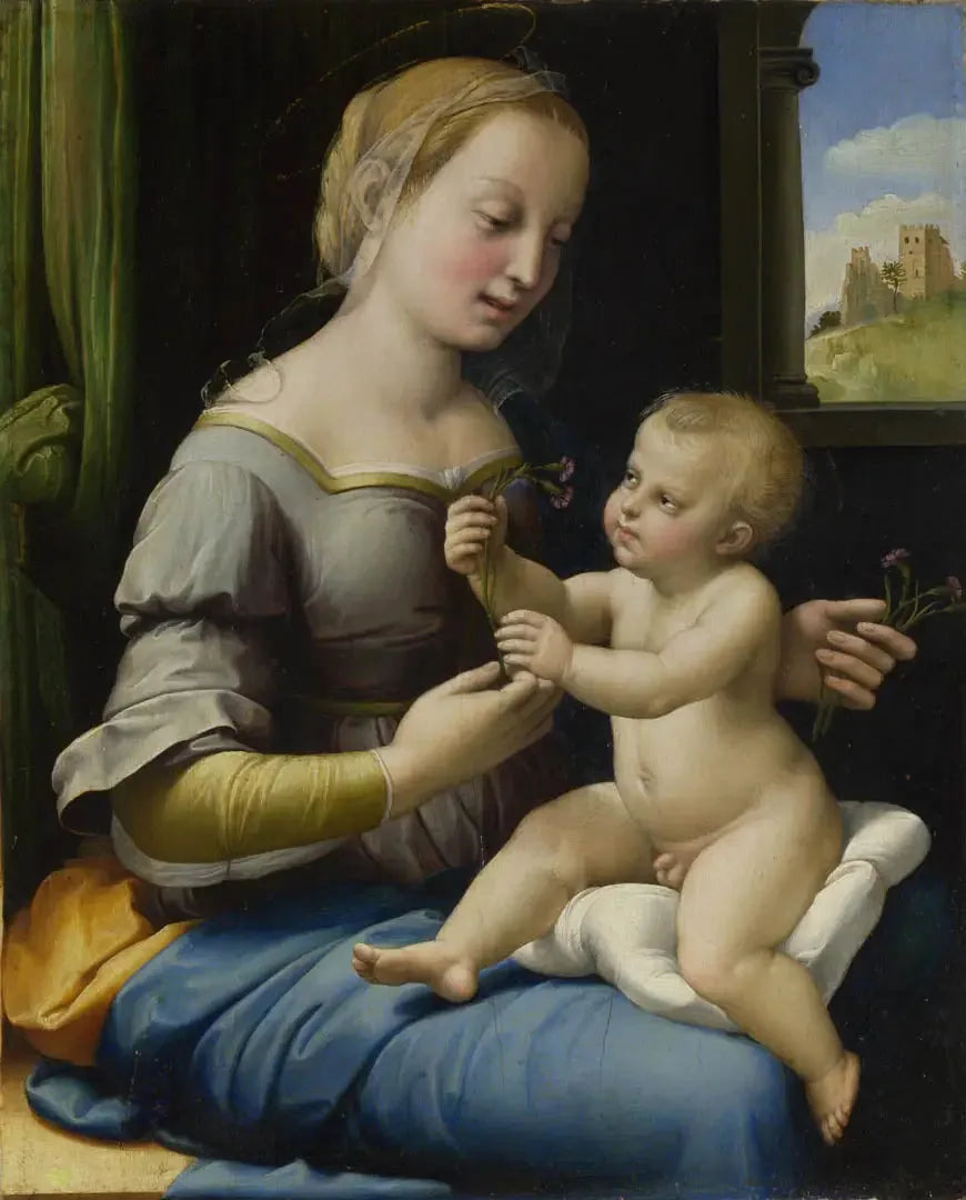 Madonna z goździkami - Rafael Santi