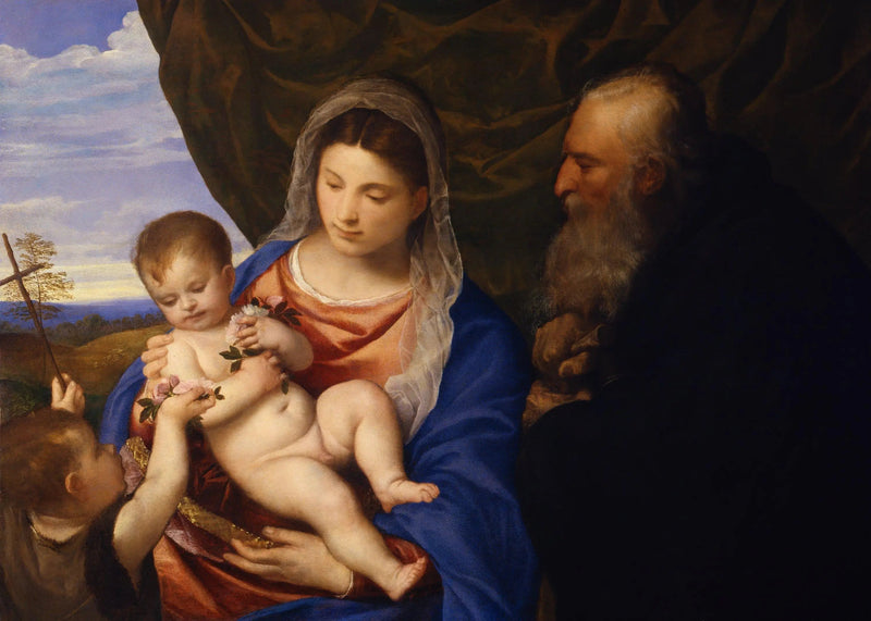 Madonna z różami - Titian
