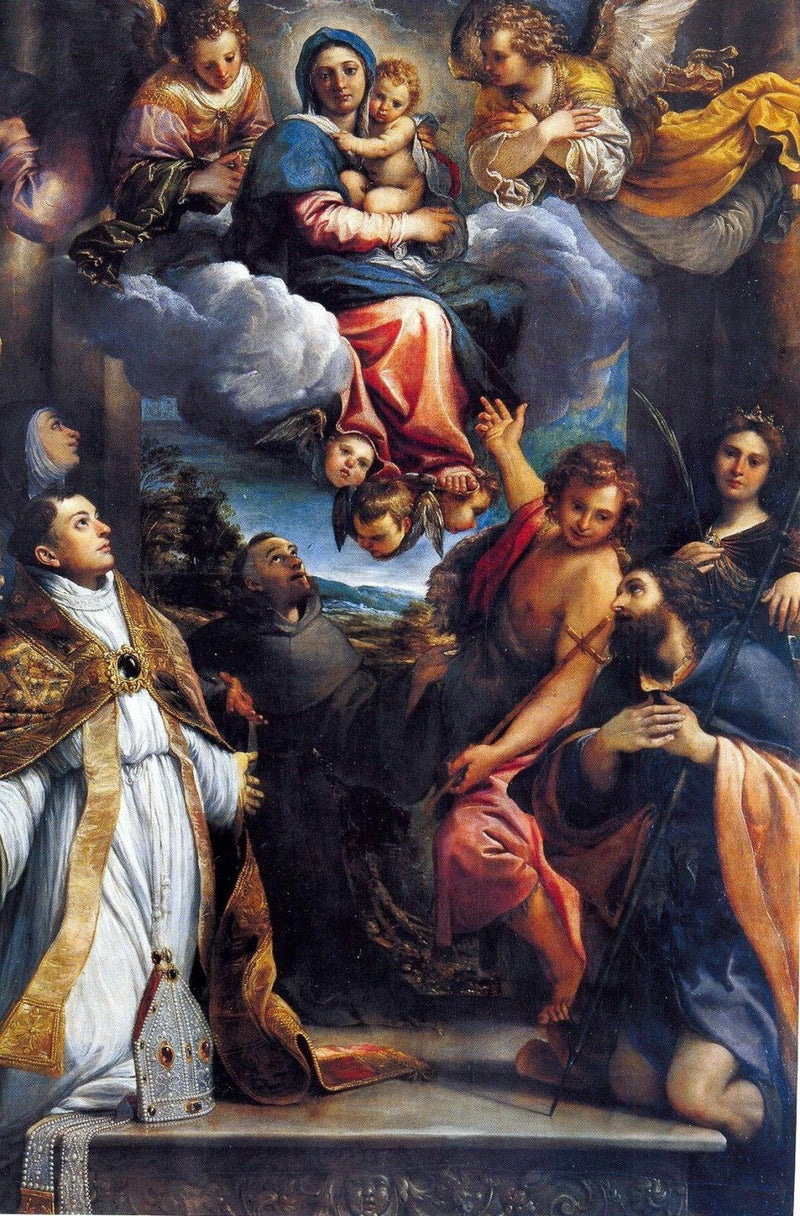 Madonna w chwale z świętymi - Annibale Carracci