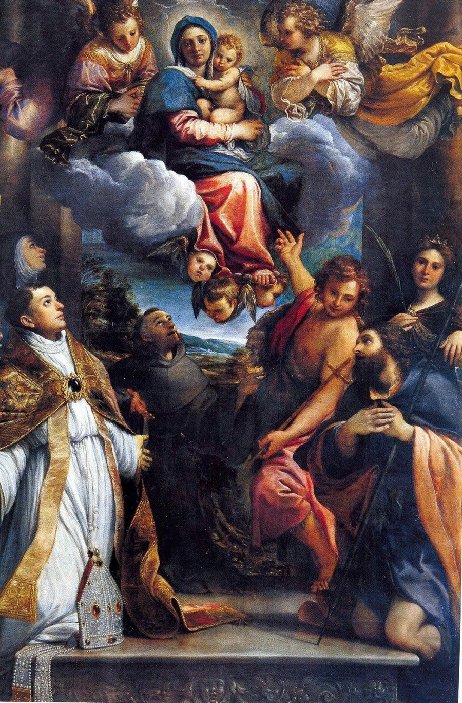 Madonna w chwale z świętymi - Annibale Carracci