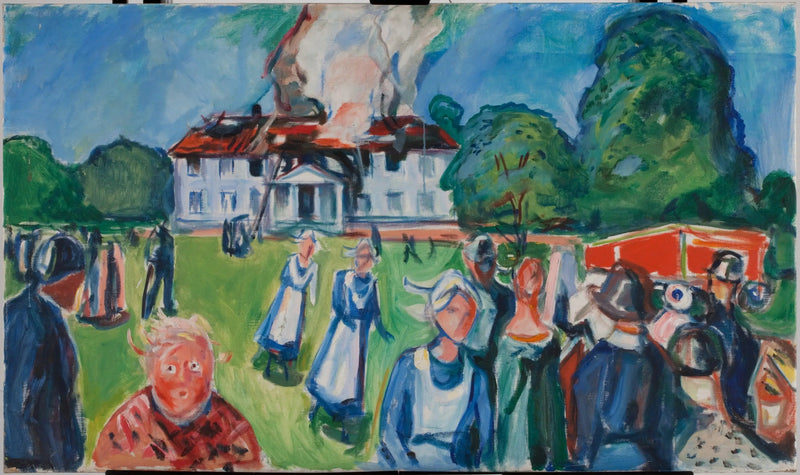 Dom płonie! - Edvard Munch