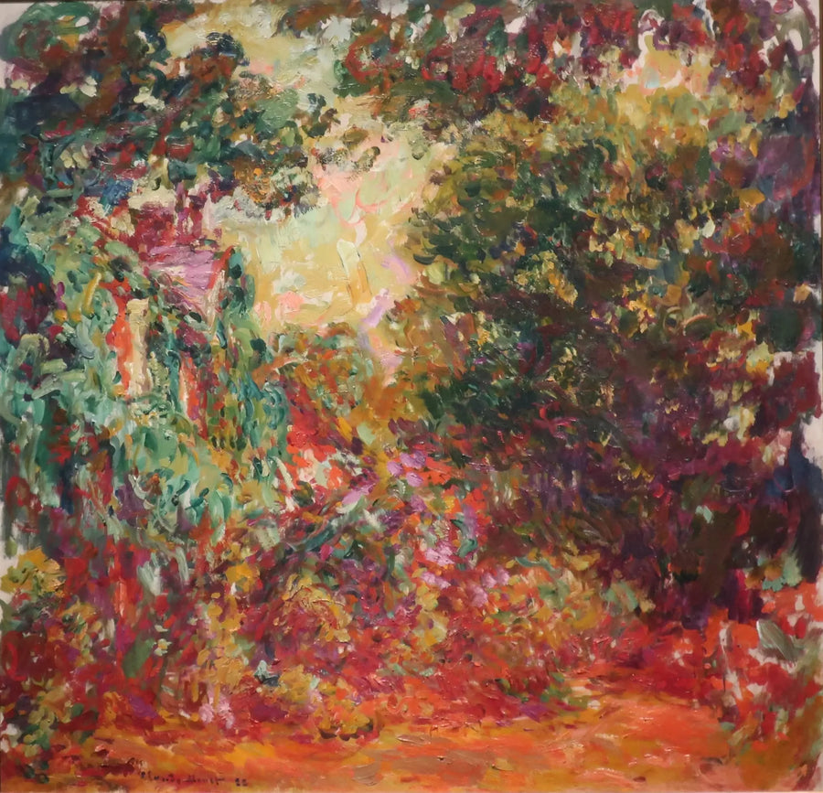 Dom artysty widziany z ogrodu różanego - Claude Monet