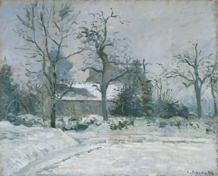 Dom Piette, Montfoucault, efekt śniegu - Camille Pissarro