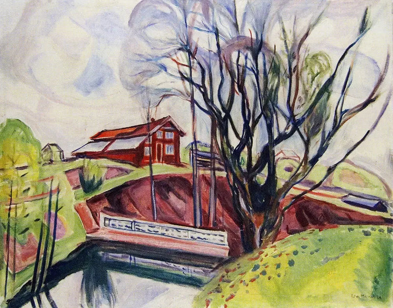 Czerwony dom - Edvard Munch