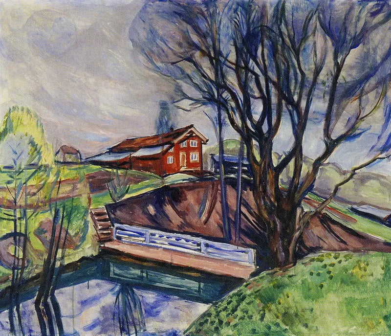 Czerwony dom - Edvard Munch