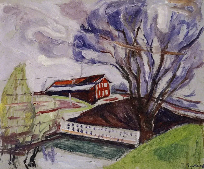 Czerwony dom - Edvard Munch
