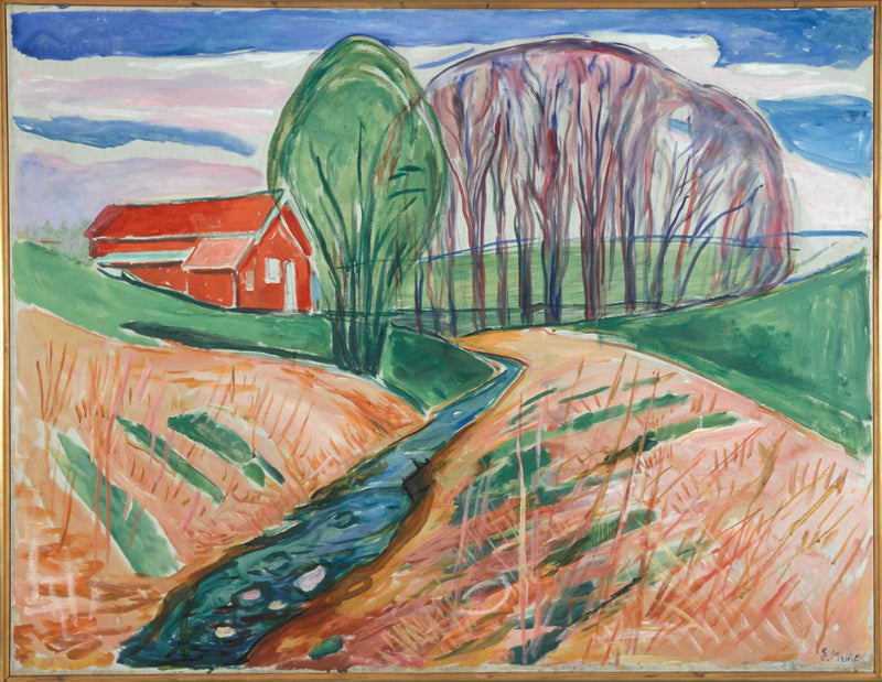 Czerwony dom - Edvard Munch