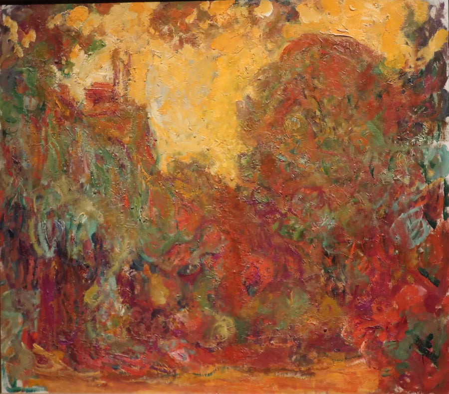 Dom widziany z ogrodu różanego - Claude Monet
