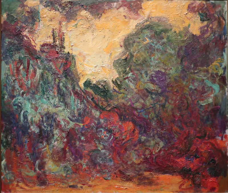 Dom widziany z ogrodu różanego - Claude Monet
