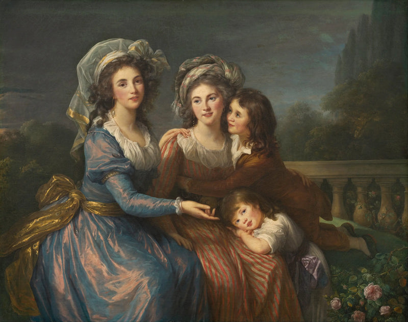Marquise de Pezay i marquise de Rougé z synami Aleksym i Adrienem - Élisabeth Vigée Le Brun
