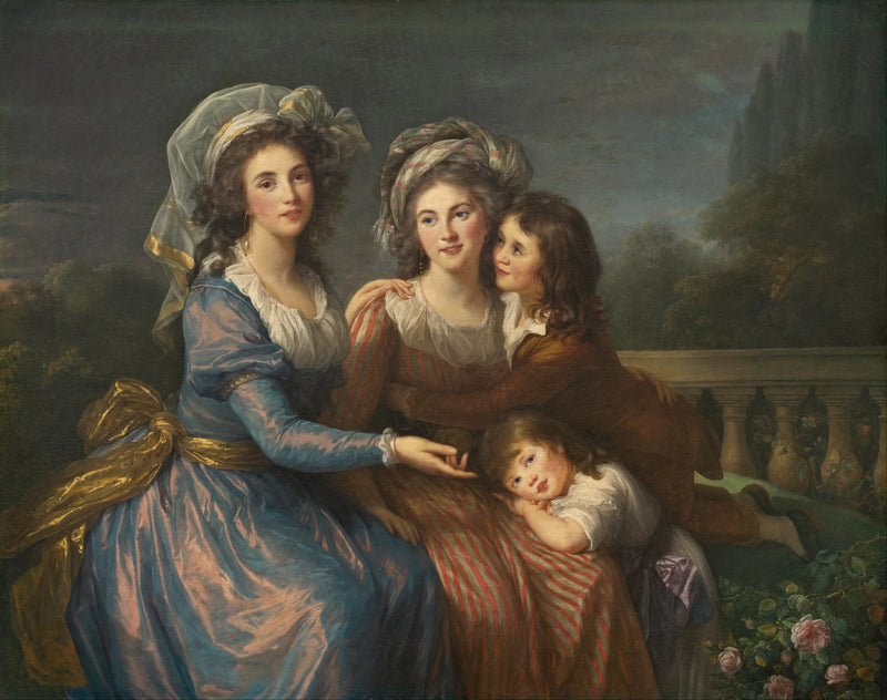 Marquise de Pezay i marquise de Rougé z synami Aleksym i Adrienem - Élisabeth Vigée Le Brun