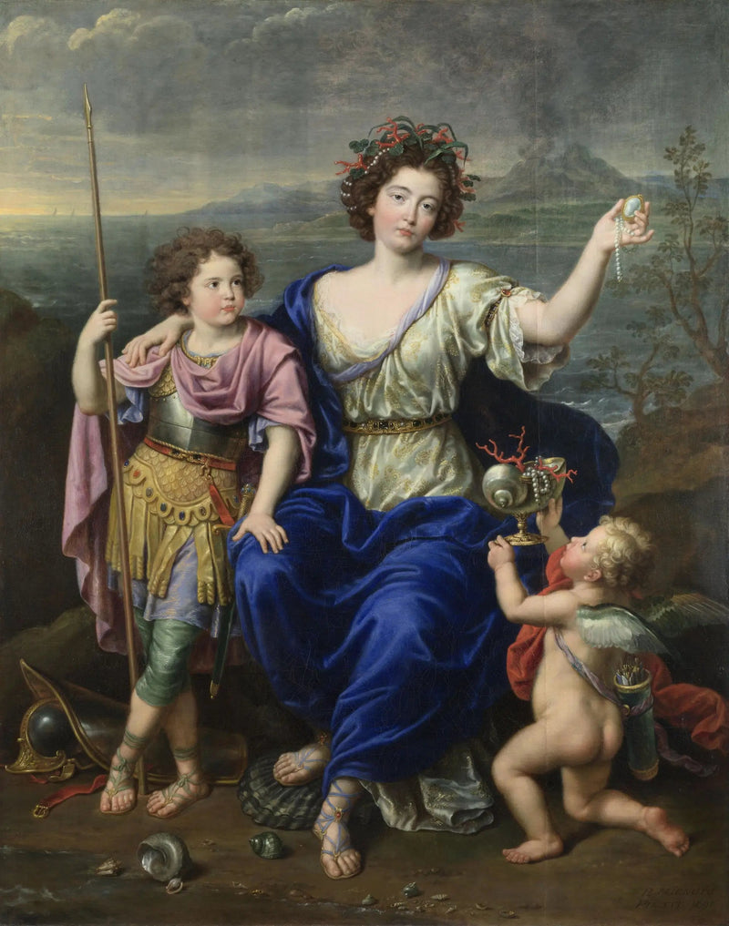 Marquise de Seignelay i dwóch jej synów - Pierre Mignard
