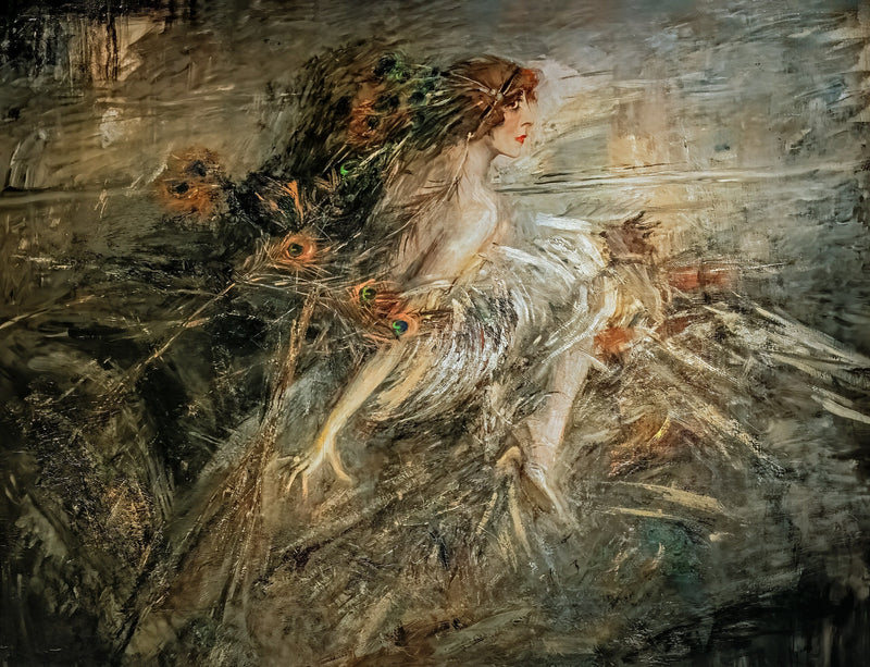 Marquise Luisa Casati z piórami pawia - Giovanni Boldini